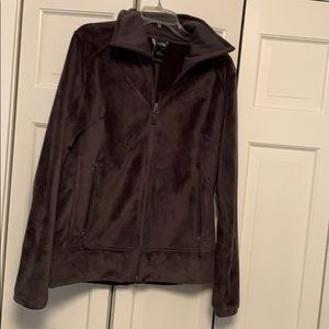 NWOT North Face Gray Fleece Zip-Up size large